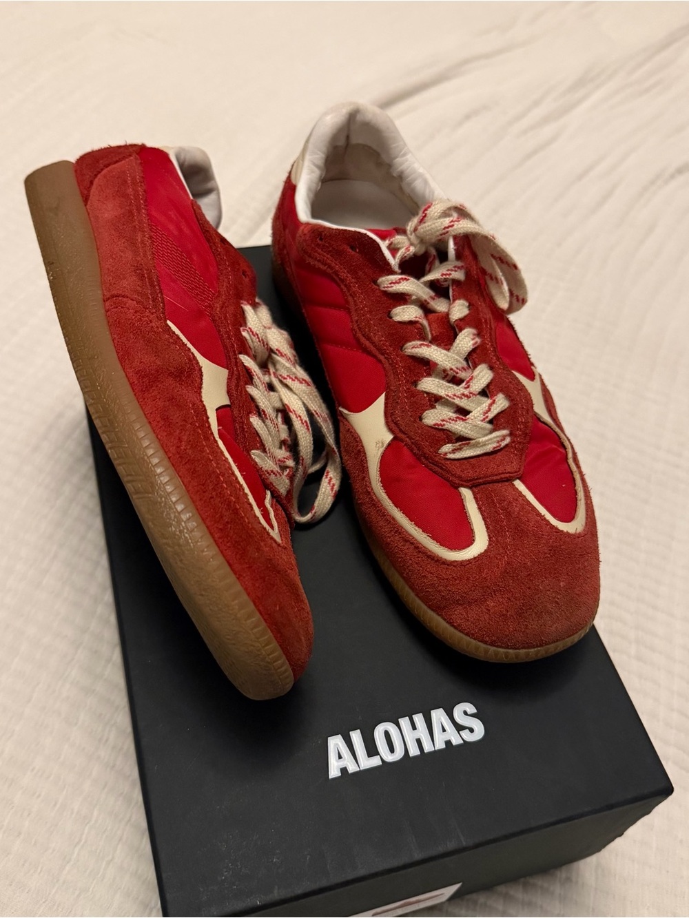ALOHAS Rife Sheen Red Leather Sneakers - Picture 10 of 12